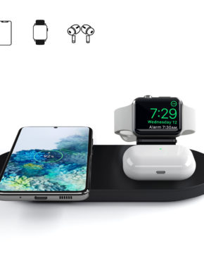 Seacosmo 3 In 1 Wireless Charger Pad For Apple Watch Nightstand Mode For Iwatch 5 4 3 2 Qi Smart Fast Charging For Iphone Samsung Huawei And Other Qi Enabled Phone Airpods Charging Station White Seacosmo